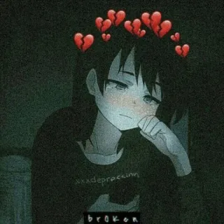 😍 xxxdepression
broken 悲しい, アニメ, 壊れた, 鬱, 失恋, エモい telegram sticker