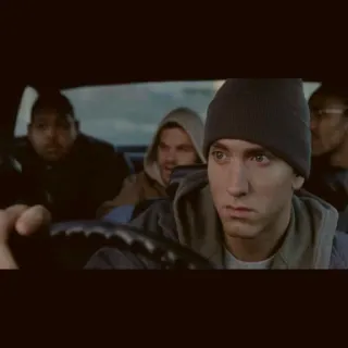 😐 Eminem 8 Mile Eminem, 8 Mile, film, rapper, hip hop, musica whatsapp sticker