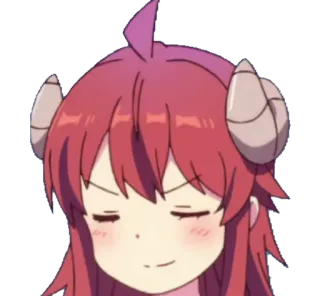 ☺️ Anime, Manga, Corna, Demone, Cartone animato, Sorriso, Ragazza anime telegram sticker