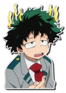🤤 Izuku Midoriya My Hero Academia anime, manga, deku, izuku, midoriya, surprise, engagement ring whatsapp sticker