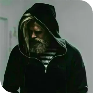 📎 man, hoodie, beard, portrait, blonde, fashion, style telegram sticker