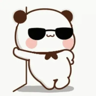 😎 ours, lunettes de soleil, mignon, dessin animé, animal, autocollant telegram sticker