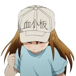 🤛 Platelet Cells at Work! 血小板 Anime, Personagem, Plaqueta, Cells at Work!, Fofo, Mangá telegram sticker