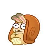 😨 蜗牛, 兔子, 动物, 搞笑, 卡通 telegram sticker