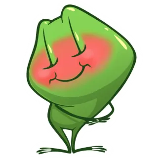 😍 sapo, verde, desenho animado, animal, fofo, emoji, adesivo telegram sticker