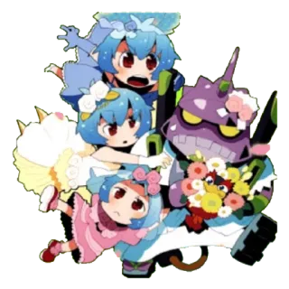 🔹 lindo, dibujos animados, colorido, anime, kawaii, arte digital telegram sticker