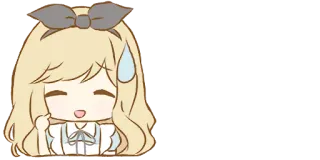 😅 Anime, Sticker, Fofo, Loira, Garota, Chibi whatsapp sticker