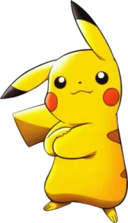 😎 Pikachu Pokemon ปิกาจู, โปเกมอน, อนิเมะ, สีเหลือง, การ์ตูน telegram sticker