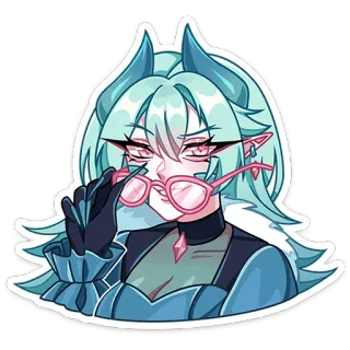 😧 アニメ, 女性, キャラクター, イラスト, ステッカー, 漫画 telegram sticker