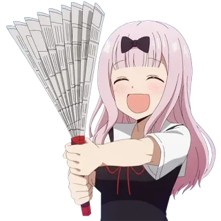 ✊ Chika Fujiwara Kaguya-sama: Love Is War Anime, Chika, Kaguya-sama, Fan, Felice whatsapp sticker