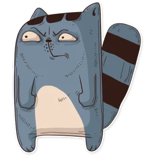 👿 แมว, การ์ตูน, สติกเกอร์, สัตว์, ตลก, น่ารัก telegram sticker