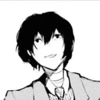 💗 Dazai Osamu Bungou Stray Dogs anime, manga, bungou stray dogs, dazai osamu, character, portrait telegram sticker