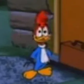 🙂 Woody Woodpecker cartone animato, Woody Woodpecker, divertente, uccello, personaggio dei cartoni animati whatsapp sticker