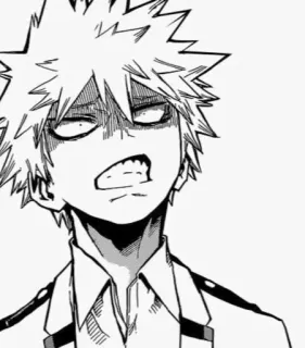 😡 Bakugo My Hero Academia Anime, Manga, My Hero Academia, Bakugo, Arrabbiato, Personaggio telegram sticker