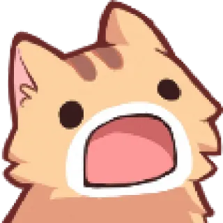 😨 kat, geschokt, verrassing, anime, cartoon, schattig telegram sticker