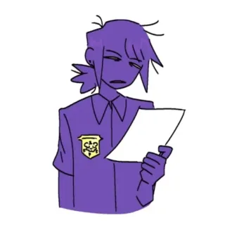 🤨 William Afton Five Nights at Freddy's William Afton, Purple Guy, Five Nights at Freddy's, FNAF, Videogame, Personage, Cartoon telegram sticker