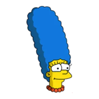 🤗 Marge Simpson The Simpsons cartoon, Marge Simpson, blue hair, character, The Simpsons telegram sticker