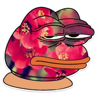 😒 Pepe the Frog pepe, kikker, meme, internet meme, verdrietig, uitdrukking, cartoon telegram sticker