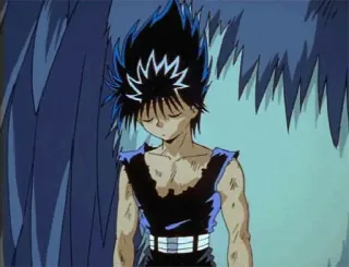 🤤 Hiei Yu Yu Hakusho Аниме, Хиэй, Yu Yu Hakusho, Персонаж telegram sticker