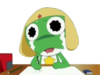 📝 Keroro Keroro Gunso Keroro Gunso, Keroro, anime, llorando, triste, rana telegram sticker
