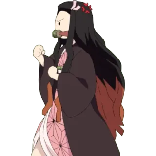 😡 Nezuko Kamado Demon Slayer 애니메이션, 네즈코, 귀멸의 칼날, 카마도 telegram sticker
