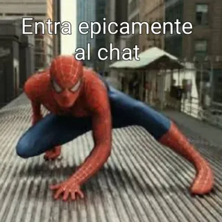 👋 Spider-Man Entra epicamente al chat Spider-Man, superhéroe, chat, épico, meme telegram sticker
