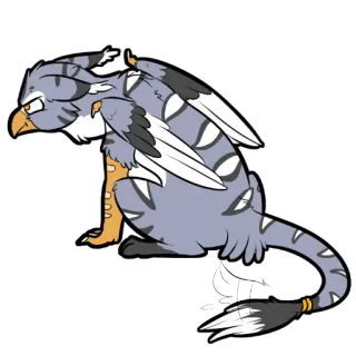 😤 grifo, criatura mítica, animal, fantasia, desenho animado, híbrido, pássaro, águia telegram sticker