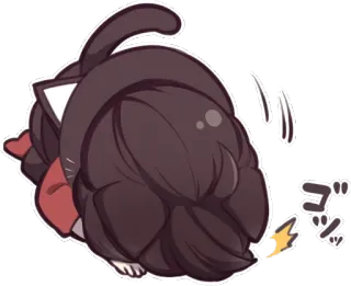 🙇 ゴシ anime, gato, lindo, dibujos animados whatsapp sticker