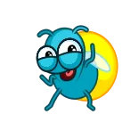 🕺 반딧불이, 만화, 벌레, 곤충 telegram sticker
