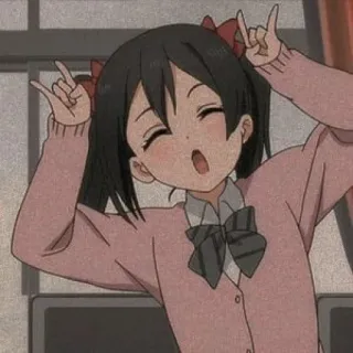 😁 Anime, Mädchen, Cartoon, Süß, Schuluniform telegram sticker