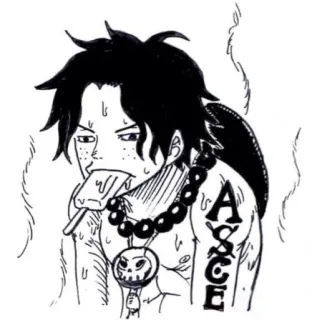 😮‍💨 Ace One Piece ACE Anime, One Piece, Ace, Personnage, Manga telegram sticker