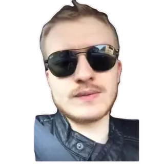 😎 homem, óculos de sol, retrato, pessoa, expressão facial, cool, sério telegram sticker