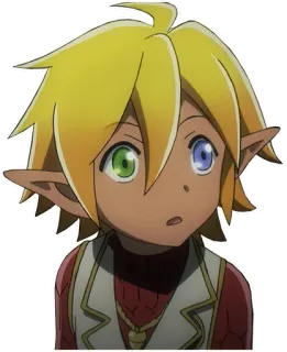 😲 Aura Bella Fiora Overlord anime, manga, elf, heterochromia, Overlord telegram sticker