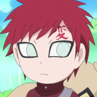 😶 Gaara Naruto 愛 anime, naruto, gaara, manga, chibi, cartoon telegram sticker