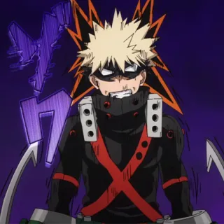 💥 Bakugo My Hero Academia Anime, Karakter, Manga, Marah, Pahlawan, Kekuatan super, Ledakan whatsapp sticker