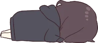 🙇‍♀️ 만화, 수면, 게으른, 귀여운, 피곤한 whatsapp sticker