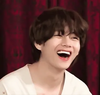 😁 V Kpop, cantante, V, BTS, ídolo, coreano, sonriendo telegram sticker