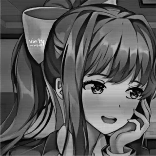 📓 Monika Doki Doki Literature Club! vinty
no repost Anime, Monochrom, Mädchen, Süß, Fanart, Doki Doki Literature Club! telegram sticker