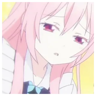 🍼 Anime, dziewczyna, różowe włosy, słodkie whatsapp sticker