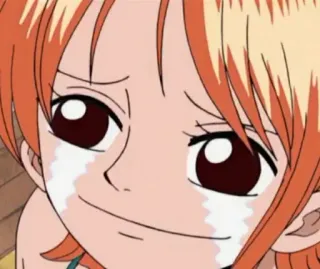 😭 Nami One Piece 애니메이션, 나미, 원피스, 울음, 슬픔, 눈물, 만화 telegram sticker