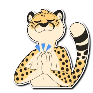 🙏 치타, 수인, 퍼리, 동물, 포유류 telegram sticker