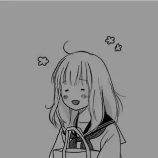 ➰ Anime Mädchen, Manga, Schuluniform, Süß, Cartoon, Illustration telegram sticker