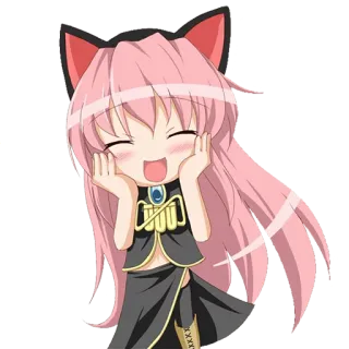 👩 anime, cat girl, kawaii, cute, manga, cartoon telegram sticker