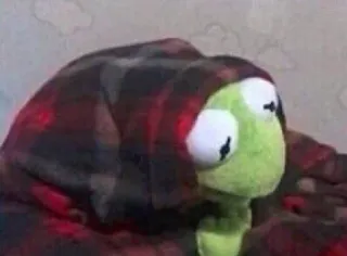 🐸 Kermit Лягушонок Кермит, Маппет, Мем, Кукла, Клетка, Грустный telegram sticker