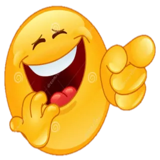 😄 Emoji, Riendo, Señalando, Amarillo, Feliz telegram sticker
