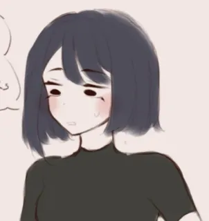 🌟 Anime, Kobieta, Kreskówka, Dziewczyna, Rysunek telegram sticker