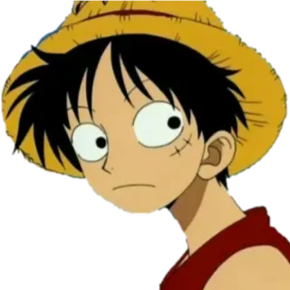 👀 Monkey D. Luffy One Piece アニメ, マンガ, ワンピース, ルフィ, 海賊 telegram sticker