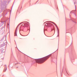 🐇 Nene Yashiro Toilet-Bound Hanako-kun animé, fille, mignon, rose, manga telegram sticker
