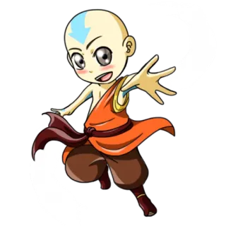 💢 Aang Avatar: The Last Airbender 아앙, 아바타, 아바타 아앙의 전설, 만화, 니켈로디언, 애니메이션, 원소 bending, 애니 telegram sticker
