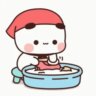 🎈 Cartoon, Wassen, Kawaii, Schattig, Personage, Anime whatsapp sticker